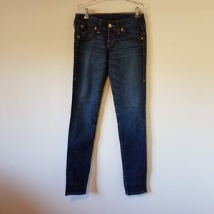 True Religion Women's 27 Stella Skinny Jeans Made in USA WC92077QV Preowned